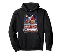 When You're Really Naughty Funny Christmas Santa Quote Pullover Hoodie