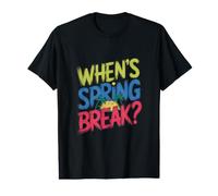 When's Spring Break Fun Time Countdown Value Graphic T-Shirt