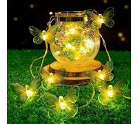 WHENZOO Butterfly String Lights - 20 LED Fairy Lights for Bedroom 9.84ft/3 Meter Battery Powered Outdoor Fairy Lights String Lights for Bedroom, Room Wall, Party, Ceiling, Wedding, Christmas, Green
