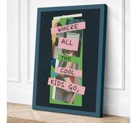 Where All The Cool Kids Go Canvas Wall Art Print 18x12 Inch