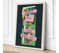 Where All The Cool Kids Go Canvas Wall Art Print 30x20 Inch