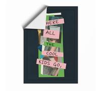 Where All The Cool Kids Go Typography Unframed Wall Art Print A2 (59.4×42cm), Wall Decor for Living Room, Bedroom, Office & Home, Art Gift