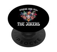 Where Are All The Jokers Mahjong Player Game - PopSockets Adhesive PopGrip