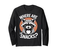 Where are The Snacks? | Funny Raccoon Snack Hunter Design Long Sleeve T-Shirt