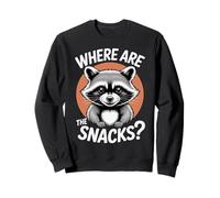 Where Are the Snacks? | Funny Raccoon Snack Hunter Design Sweatshirt