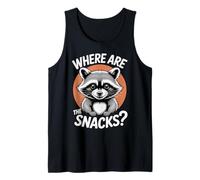 Where are The Snacks? | Funny Raccoon Snack Hunter Design Tank Top