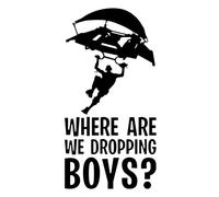 Where are We Dropping Boys Wall Deacls, Gaming Vinyl Wall Stickers Decor for Boys Room, Game Room Accessories Teen Boy Bedroom Wall Art Decorations