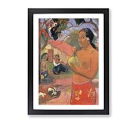 Where Are You Going Vol.1 By Paul Gauguin Classic Painting Framed Print | A4 Black Framed Wall Art | Ready to Hang | Classic Historical Picture | Living Room Bedroom Lounge Office