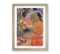 Where Are You Going Vol.1 By Paul Gauguin Classic Painting Framed Print | A4 Oak Framed Wall Art | Ready to Hang | Classic Historical Picture | Living Room Bedroom Lounge Office