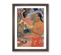 Where Are You Going Vol.1 By Paul Gauguin Classic Painting Framed Print | A4 Walnut Framed Wall Art | Ready to Hang | Classic Historical Picture | Living Room Bedroom Lounge Office