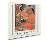 Where Are You Going Vol.1 By Paul Gauguin Exhibition Museum Classic Painting Canvas Wall Art Print Ready to Hang, Framed Picture for Living Room Bedroom Home Office Décor, 20x20 Inch (50x50 cm)