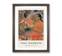 Where Are You Going Vol.1 By Paul Gauguin Exhibition Museum Painting Framed Print | A4 Walnut Framed Wall Art | Ready to Hang | Modern Historical Picture | Living Room Bedroom Lounge Office