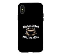 Where Coffee Meets The Artist Cool Barista For Latte Artists Case for iPhone X/XS
