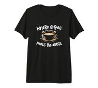 Where Coffee Meets The Artist Cool Barista for Latte Artists Premium T-Shirt