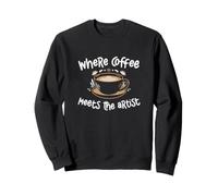 Where Coffee Meets The Artist Cool Barista For Latte Artists Sweatshirt
