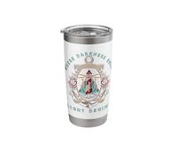 Where Darkness Ends, Traditional Lighthouse Tattoo Stainless Steel Insulated Tumbler