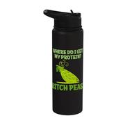 Where Do I Get My Protein? Bitch Peas! Stainless Steel Insulated Water Bottle