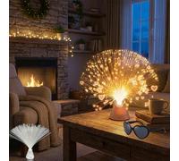 Where Dreams Sparkle Fiber Optic Lamp, Romantic Heart Mood Lighting, Adjustable Color-Changing Creative Heart Night Light, Ilumina Tus Sueños Con Luces De Fibra Óptica (Silver,Plug-in)