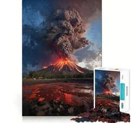 Where Earth Bleeds Fire Jigsaw Puzzles 1000 Piece for Adults Recall Fun Play Firm Fit Secure Assembly Family Fun Night Activity (50x75cm)