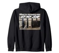 Where I Do The Hardest Work At My Job | Bathroom Zip Hoodie
