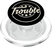 Where I Go Trouble Follows Funny Couple Matching PopSockets PopGrip for MagSafe