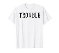 Where I Go Trouble Follows Funny Vintage Couple Valentine T-Shirt