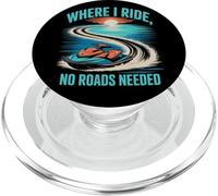 Where I Ride, No Roads Needed Jet Ski Summer PopSockets PopGrip for MagSafe