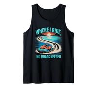 Where I Ride, No Roads Needed Jet Ski Summer Tank Top