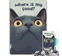 Where Is My Food？ Cat Art Adult Puzzle 1000pcs (70x50cm) Jigsaw | Choose a relaxing puzzle activity at weekends for a satisfying challenge.