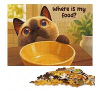 Where Is My Food？ Jigsaw Puzzle for Adults, Wooden, 500 Pieces | Jigsaw Puzzle for Adults: tabletop puzzling for hands-on indoor leisure at your own pace.