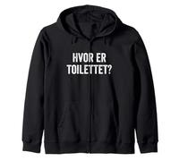 Where Is The Bathroom in Danish Tourist Zip Hoodie