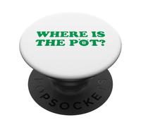 Where is The Pot? Gold Shamrock Funny St Patricks Day Lucky PopSockets Adhesive PopGrip