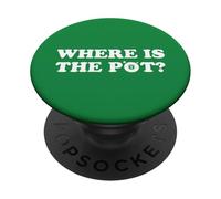 Where is The Pot? Gold Shamrock Funny St Patricks Day Lucky PopSockets Adhesive PopGrip