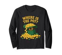 Where is The Pot? Tee St Patricks Day Irish Party Shamrock Long Sleeve T-Shirt