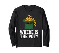 Where is The Pot? Tee St Patricks Day Irish Party Shamrock Long Sleeve T-Shirt