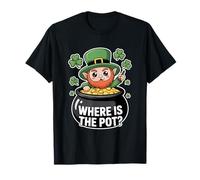 Where is The Pot? Tee St Patricks Day Irish Party Shamrock T-Shirt