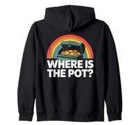 Where is the Pot? Tee St Patricks Day Irish Party Shamrock Zip Hoodie