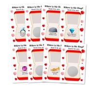 Where Is The Ring? Wedding or Bridal Shower Scratch Off Game, 40 Pack, Fun & Easy Wedding Shower Game for Guests, Engagement Party, Bachelorette Party, and Bride-to-Be Celebration Scratch Off Cards.