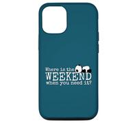 Where is the Weekend? Funky Sleepy Kawaii Panda Fun Case for iPhone 12/12 Pro