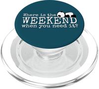 Where is the Weekend? Funky Sleepy Kawaii Panda Fun PopSockets PopGrip for MagSafe