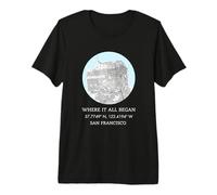 Where It All Began - San Francisco City Map Premium T-Shirt