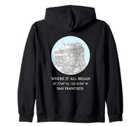 Where It All Began - San Francisco City Map Zip Hoodie