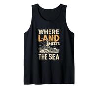 Where Land Meets The Sea Lighthouse Coastal Lover Tank Top