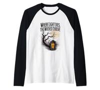 Where Light Dies The Wicked Thrive Eerie Tree Raglan Baseball Tee
