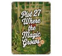 Where Magic Grows Fruit & Veg Metal Tin Sign Wall Art Home Shed Plaque - A3