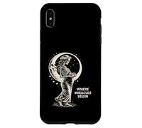 Where Miracles Begin Gothic Pregnant Skeleton Design Case for iPhone XS Max
