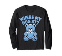 Where My Hug at Bear Holding Heart Love Bears Long Sleeve T-Shirt