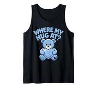 Where My Hug at Bear Holding Heart Love Hugs Cute Bear Tank Top