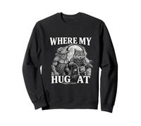 Where My Hug At Unhinged Gen Z Meme Slang Bootleg Brainrot Sweatshirt