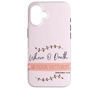 Where O Death Is Your Victory? Corinthians 15:55 Easter Case for iPhone 16